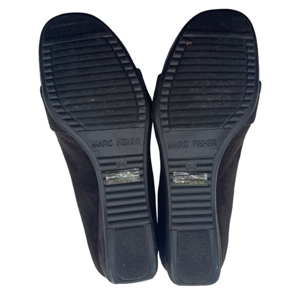 Marc Fisher Atlas 2 Wedge Loafer Slip On Brown Size 6 Chocolate - Picture 9 of 12